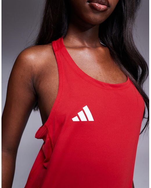Adidas Originals Red Adidas running – adizero – trägertop