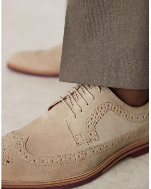 ASOS Brown Lace Up Brogue Shoes for men