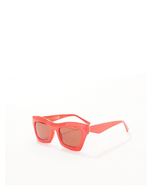 & Other Stories Red Cat Eye Sunglasses