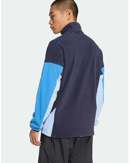 Adidas Originals Blue Terrex Multi Climawarm Fleece Anorak for men