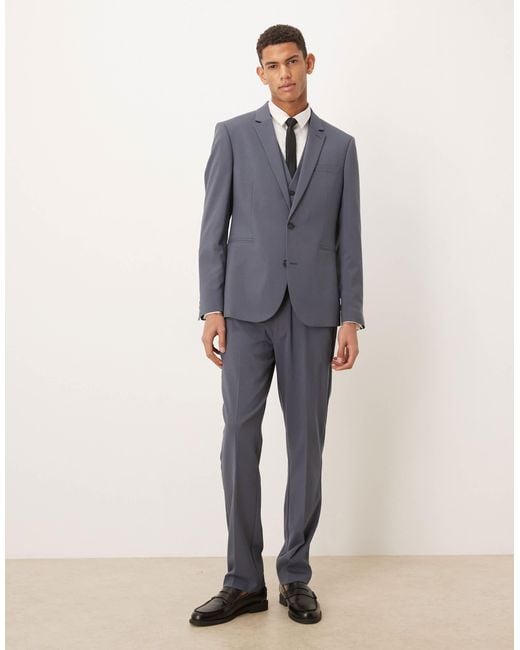 ASOS Blue Slim Suit Jacket for men