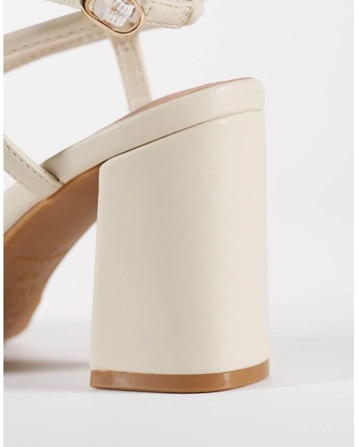 New Look Natural Metal Detail Block Heeled Sandal