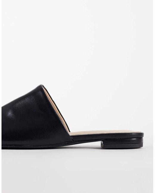 Public Desire Black Emmi Flat Mules