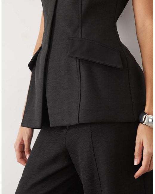 Chaleco De Traje De Conjunto En ASOS de color Black