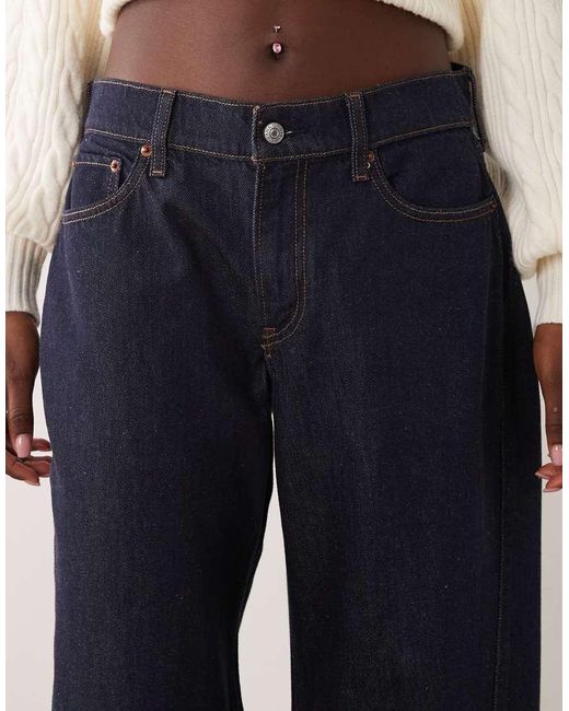 Abercrombie & Fitch Blue Curve Love Low Rise Loose Jeans
