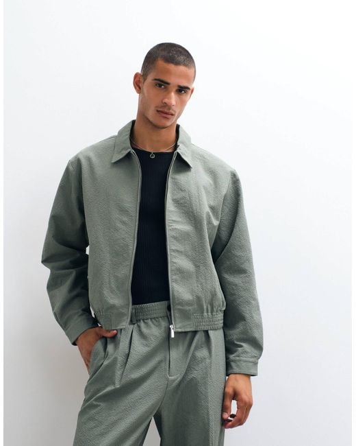 ASOS Gray Smart Blouson Jacket for men