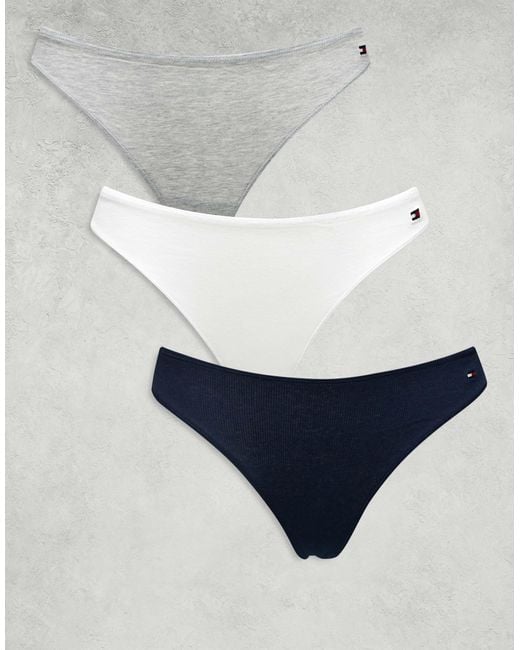 Tommy Hilfiger White – 3er-pack strings