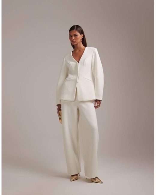 ASOS Natural Bridal Tailored Trouser