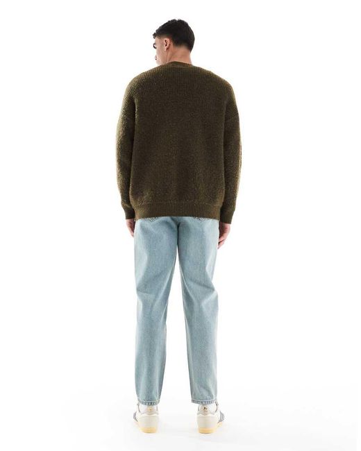 Vaqueros De Corte Tapered Con Lavado Claro Y Tintado Verde De -Azul Topman de hombre de color Blue