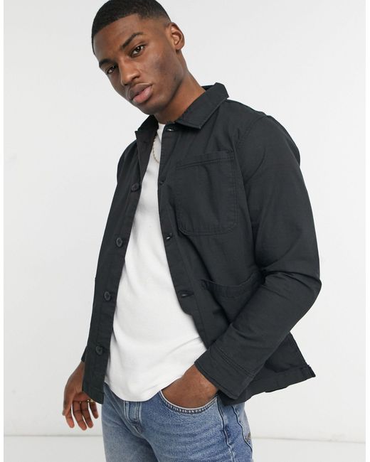 worker jacket black