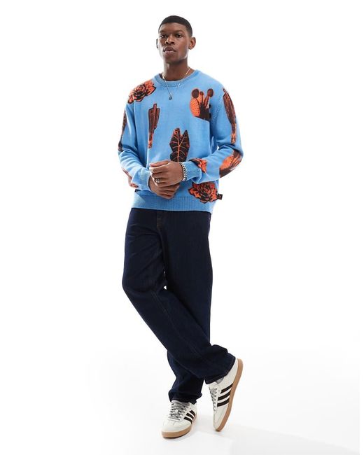 Paul Smith Gebreide Trui Met Woestijnprint in het Blue voor heren