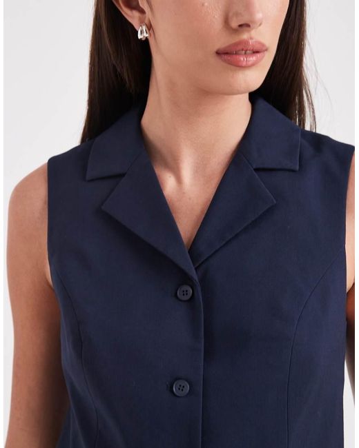 ONLY Blue Tailored Waistcoat
