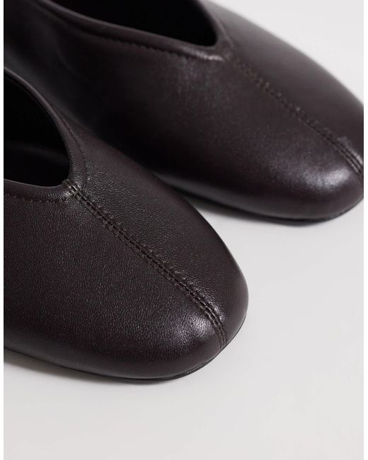 Mango White – flache lederschuhe