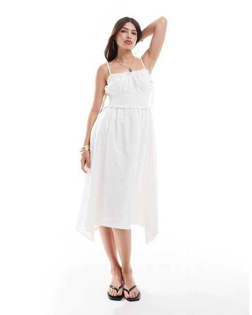 Brave Soul White Strappy Midi Dress