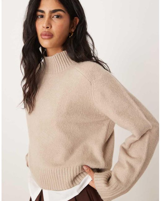 Jersey Con Cuello Alzado De -Blanco Abercrombie & Fitch de color Natural