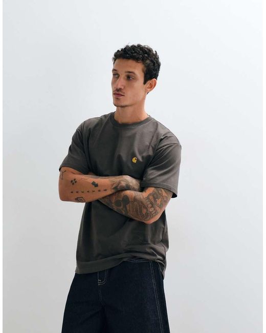 Carhartt Gray Chase T-shirt for men