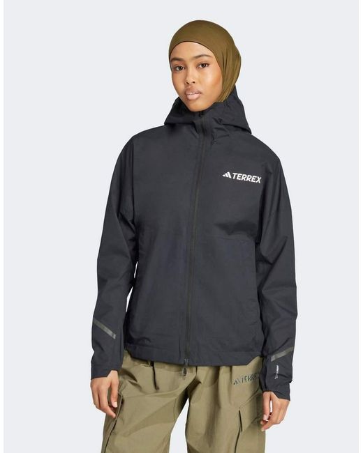 Adidas Originals Gray Terrex Xperior 2.5 Layer Light Climaproof Jacket