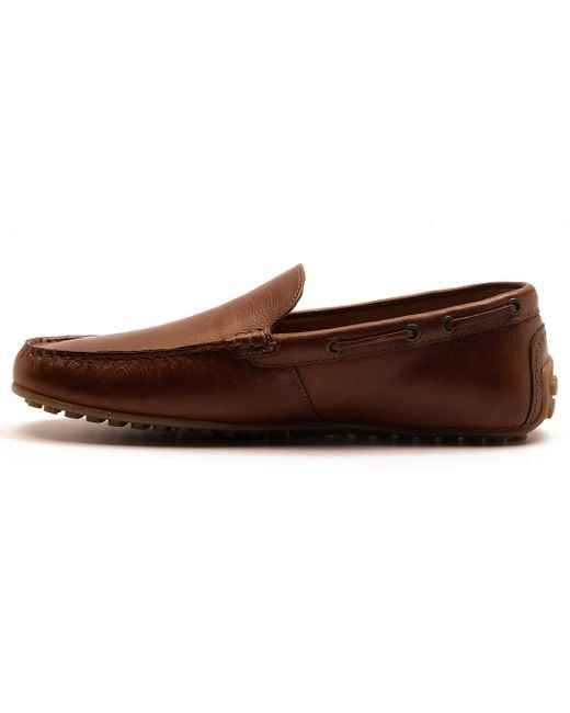 Thomas Crick – duval – lässige loafer-slipper aus leder in Brown für Herren