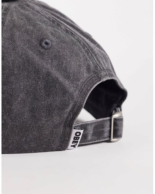 Obey Gray – pigment – strapback-kappe
