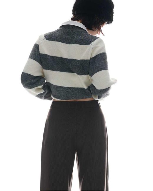 Stradivarius Gray Basic Knit Jumper