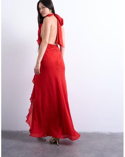 TOPSHOP Red – maxi-abendkleid