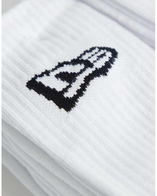 KTZ White Flag Logo 6 Pack Crew Socks