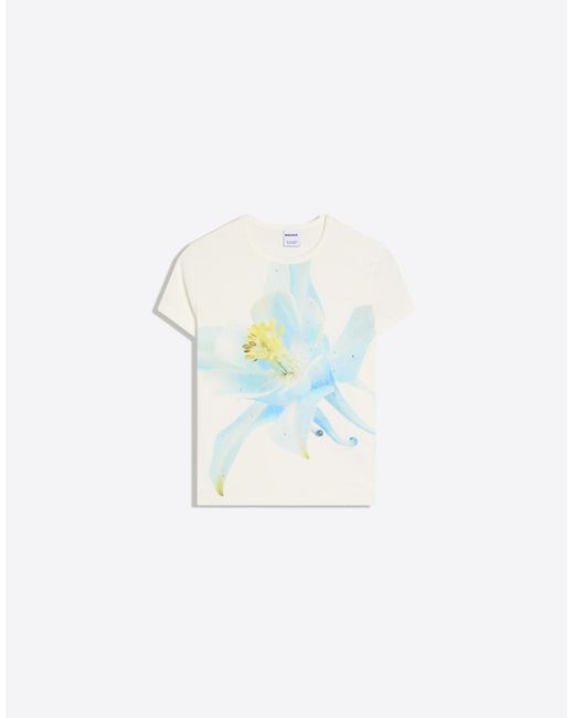 Bershka White Short Sleeve Print T-Shirt