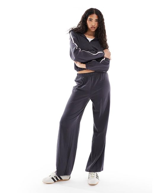 Cotton On Blue Departure Lounge Crop Hooded Zip Through