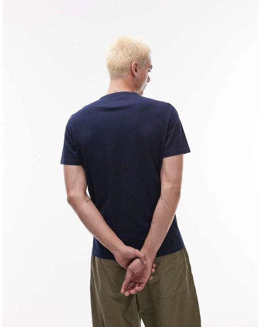 Tommy Hilfiger Blue Basketball Chest Logo T-Shirt for men