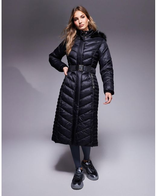 River Island Blue – mittellange steppjacke