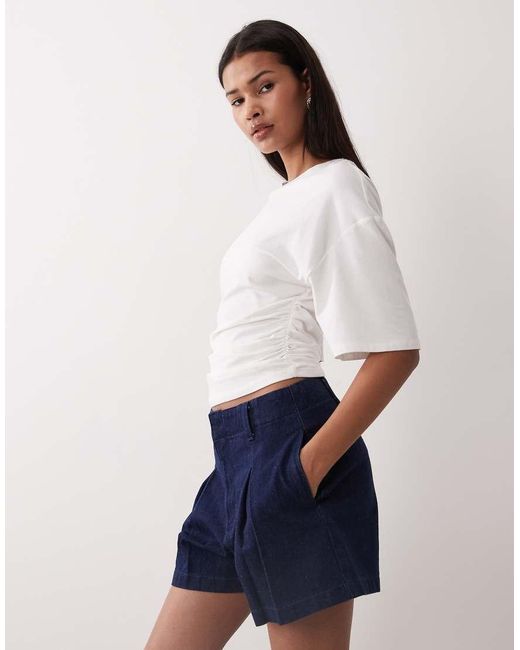 Calvin Klein Blue Pleated Short