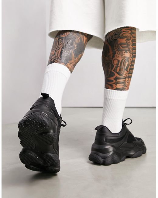 asos black trainers mens