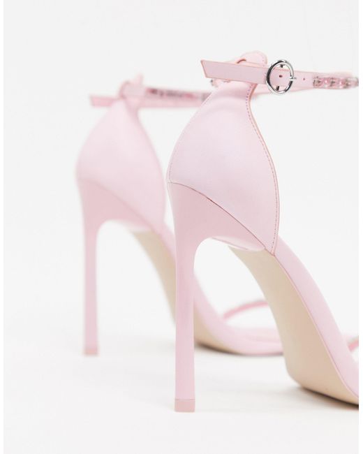 asos pink heeled sandals