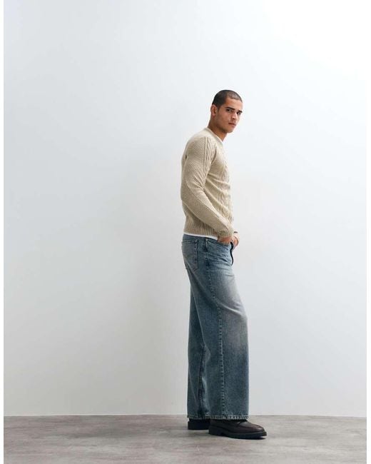Blend Natural Cable Knit Jumper for men