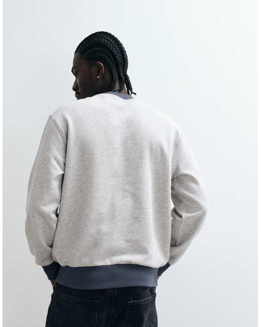 Boss Gray Chest Logo Sweatshirt for men
