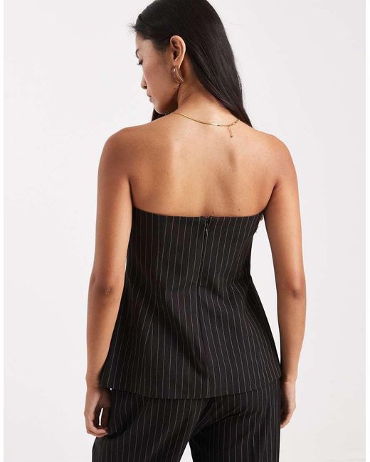 ASOS White Tailored Bandeau Top Co-ord