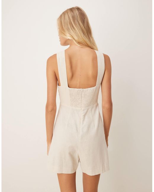 Mango Natural Twisted Front Playsuit