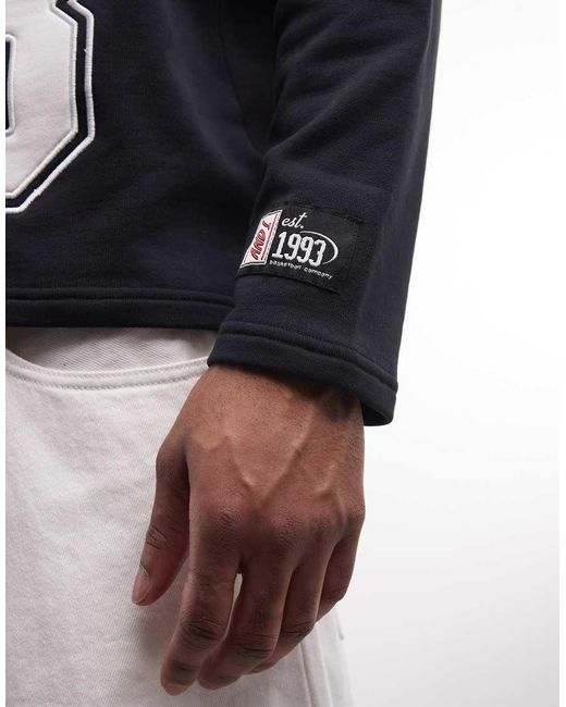 AND1 Blue 93 Logo Panel Sweatshirt for men