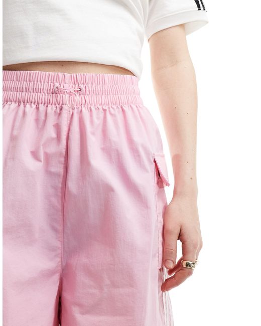 Adidas Originals Pink Three Stripe Cargos Shorts
