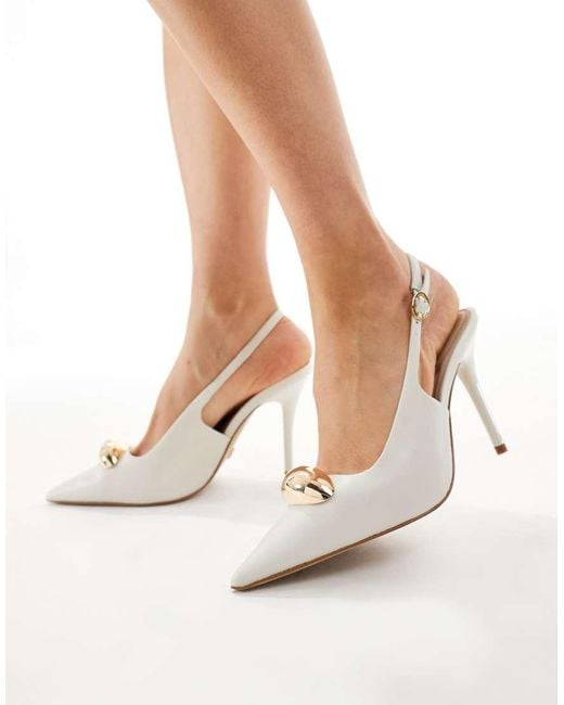 ALDO Black Camberly Hardware Detail Sling Back Court Shoe