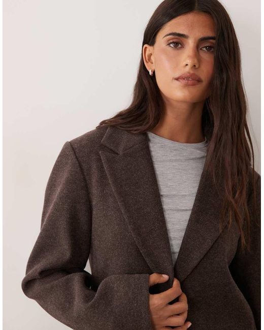 Jdy Brown Formal Longline Coat
