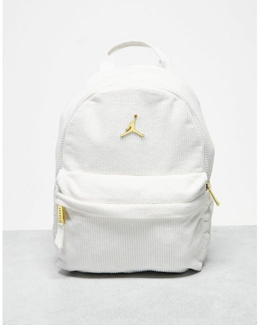 Nike White Mini Corduroy Backpack