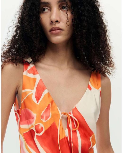 Desigual Orange Petal Strap Blouse