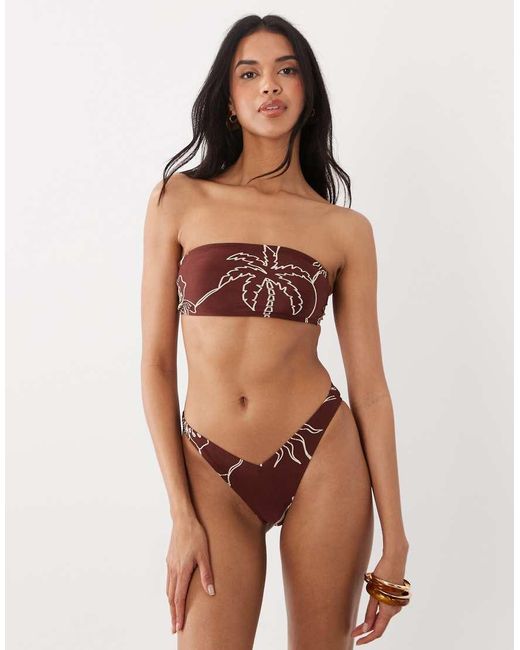 ASOS Multicolor Logan Bandeau Bikini Top