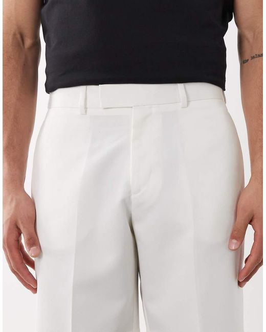 ASOS White Tailored Regular Shorts for men