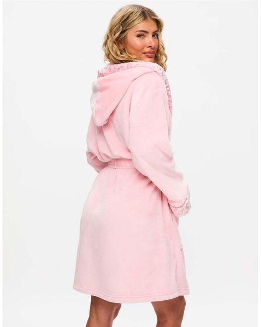 Ann Summers Pink Signature Sparkle Fluffy Robe