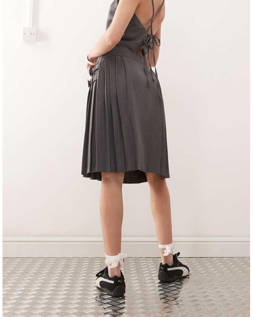 Collusion Natural Tailored Midi Kilt Co-Ord