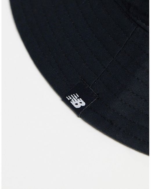 New Balance Blue Linear Logo Bucket Hat