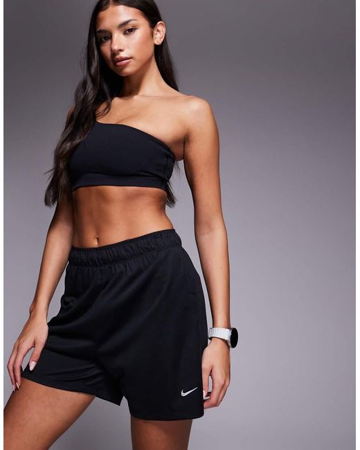 Nike White Attack Dri-Fit 5 Inch Shorts