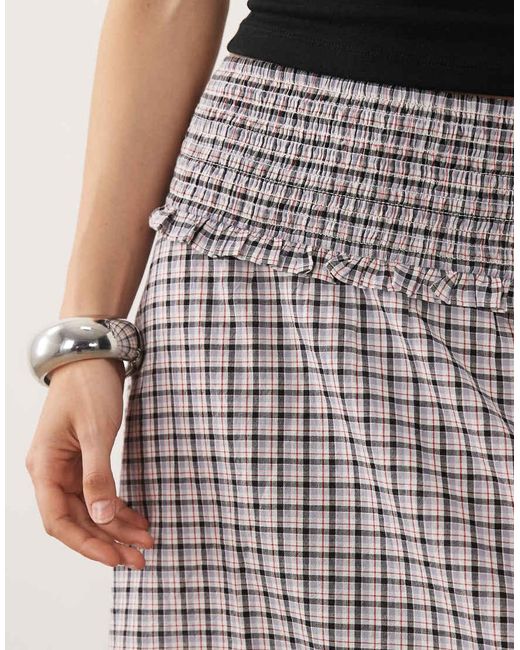 Nobody's Child Gray Ronda Shirred Waist Maxi Skirt